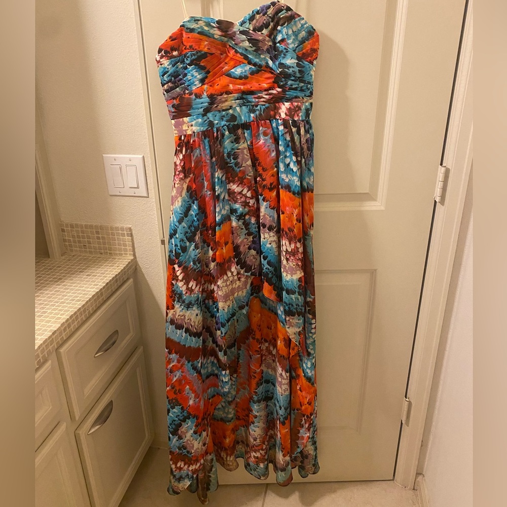 Aidan Mattox Strapless High Low Gown - image 7